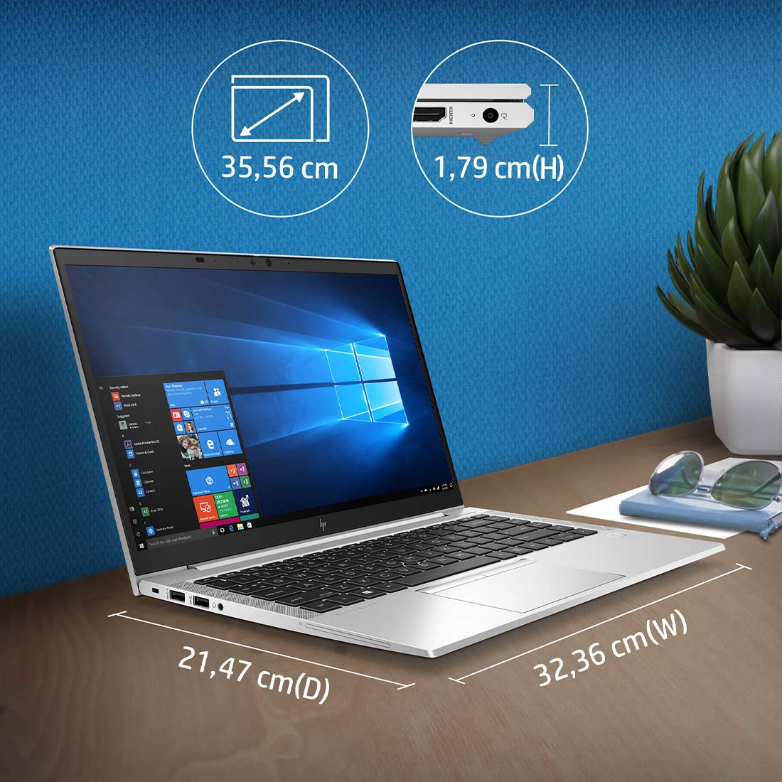 HP EliteBook 840 G7 14-inch Full-HD Business Laptop (Intel 10th Gen Core i7-10510U/16GB/1TB SSD/Windows 10 Pro/Intel UHD Graphics 620) Silver -243Y3PA